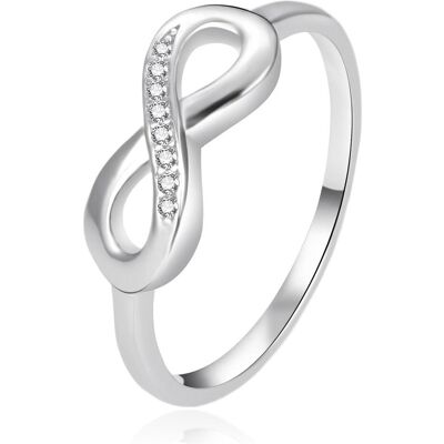 Agato, Ring, - Silver ring with zircons Infinity AGT-R43W - Circuit: 54 mm, (54, 925 Silber) Agato, Ring, - Silver ring with zircons Infinity AGT-R43W - Circuit: 54 mm, (54, 925 Silber)