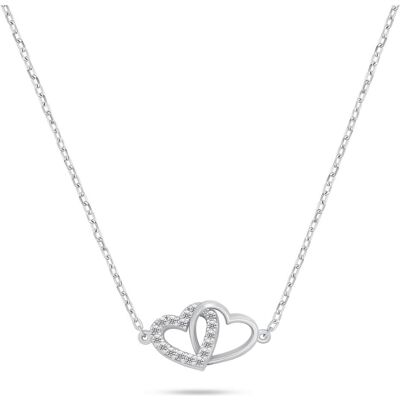 Brilio, Halsschmuck, Silver - Silver necklace Interconnected hearts NCL204W, (Silber) Brilio, Halsschmuck, Silver - Silver necklace Interconnected hearts NCL204W, (Silber)