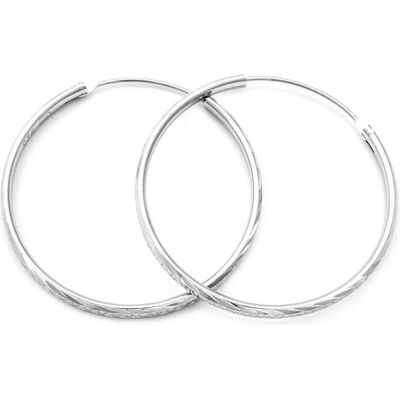 Beneto, Ohrringe, Amazing silver round earrings AGUC355 - Diameter: 4.5 centimeters (L), (Silber) Beneto, Ohrringe, Amazing silver round earrings AGUC355 - Diameter: 4.5 centimeters (L), (Silber)