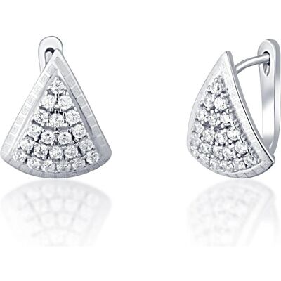 JVD, Ohrringe, - Fashion silver earrings with zircons SVLE0361XI3BI00, (Silber) JVD, Ohrringe, - Fashion silver earrings with zircons SVLE0361XI3BI00, (Silber)