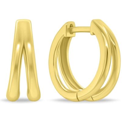 Brilio, Ohrringe, Silver - Fashion Gold Plated Hoop Earrings EA1153Y Brilio, Ohrringe, Silver - Fashion Gold Plated Hoop Earrings EA1153Y