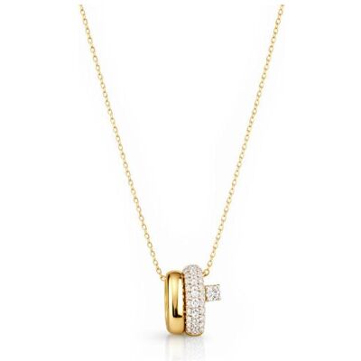 Guess Halsschmuck, - Fine gold plated necklace with crystals Nuances JSBN04504JWYGT/U, (Silver 925) Guess Halsschmuck, - Fine gold plated necklace with crystals Nuances JSBN04504JWYGT/U, (Silver 925)