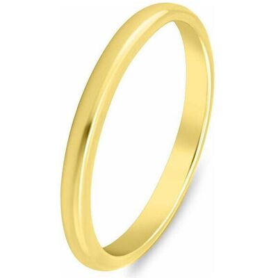 Brilio, Ring, Silver - Minimalist gold-plated wedding ring RI149Y - Circuit: 64 mm, (64) Brilio, Ring, Silver - Minimalist gold-plated wedding ring RI149Y - Circuit: 64 mm, (64)