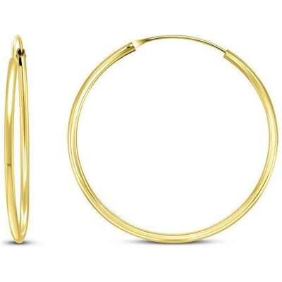 Brilio, Ohrringe, Silver - Timeless Gold Plated Hoop Earrings EA020Y - Diameter: 5 cm, (Silber) Brilio, Ohrringe, Silver - Timeless Gold Plated Hoop Earrings EA020Y - Diameter: 5 cm, (Silber)