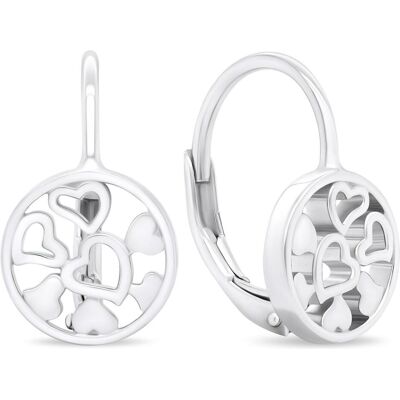 Brilio, Ohrringe, Silver - Lovely silver earrings with hearts EA438W Brilio, Ohrringe, Silver - Lovely silver earrings with hearts EA438W