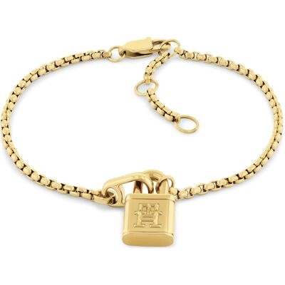 Tommy Hilfiger Armschmuck, - Gold-plated bracelet for women American Icon 2780943, (19 cm, Edelstahl) Tommy Hilfiger Armschmuck, - Gold-plated bracelet for women American Icon 2780943, (19 cm, Edelstahl)