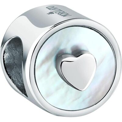 Morellato, Kettenanhänger, Drops SCZ1335 charming steel bead with a heart, (Stahl) Morellato, Kettenanhänger, Drops SCZ1335 charming steel bead with a heart, (Stahl)