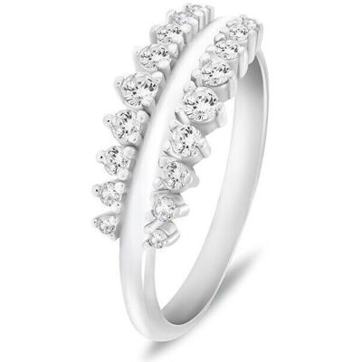 Brilio, Ring, Modischer Silberring mit klaren Zirkonen RI120W - Schaltung: 50 mm, (50) Brilio, Ring, Modischer Silberring mit klaren Zirkonen RI120W - Schaltung: 50 mm, (50)
