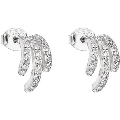 Evolution Group, Ohrringe, - Elegant silver earrings with zircons 11146.1, (Silber) Evolution Group, Ohrringe, - Elegant silver earrings with zircons 11146.1, (Silber)