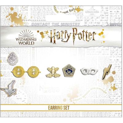 GED, Ohrringe, Harry Potter Stud Earring Set: Time T./Choc.Frog/Glass Light, (Metall) GED, Ohrringe, Harry Potter Stud Earring Set: Time T./Choc.Frog/Glass Light, (Metall)