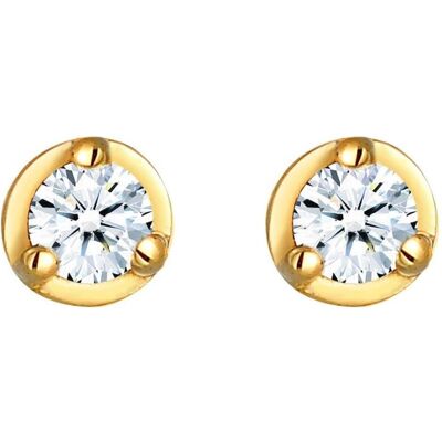 Elli, Ohrringe, Elegante Solitaire Ohrstecker mit Diamant für Damen Elli, Ohrringe, Elegante Solitaire Ohrstecker mit Diamant für Damen