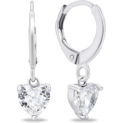Brilio, Ohrringe, Silver - Silver hoop earrings Hearts EA654W, (Silber) Brilio, Ohrringe, Silver - Silver hoop earrings Hearts EA654W, (Silber)