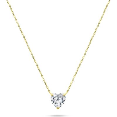 Brilio, Halsschmuck, Silver - Sparkling Gold Plated Cubic Zirconia Necklace NCL136R, (Silber) Brilio, Halsschmuck, Silver - Sparkling Gold Plated Cubic Zirconia Necklace NCL136R, (Silber)