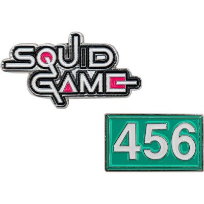 Cinereplicas, Anstecknadel, Squid Game Ansteck-Pins 2er-Pack Squid Game & Player 456, Mehrfarbig Cinereplicas, Anstecknadel, Squid Game Ansteck-Pins 2er-Pack Squid Game & Player 456, Mehrfarbig