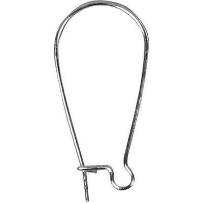 Creativ Company, Ohrringe, Ohrring 25 mm Versilbert, 6 Stk., (Metall) Creativ Company, Ohrringe, Ohrring 25 mm Versilbert, 6 Stk., (Metall)