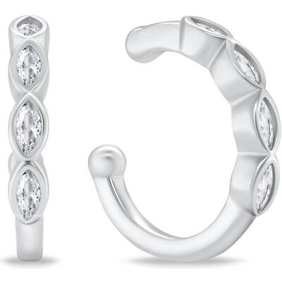 Brilio, Ohrringe, Silver - Elegant silver earrings with zircons EA782W, (Silber) Brilio, Ohrringe, Silver - Elegant silver earrings with zircons EA782W, (Silber)