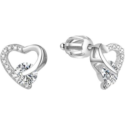 Beneto, Ohrringe, Silver heart earrings AGUP1538S (L), (Silber) Beneto, Ohrringe, Silver heart earrings AGUP1538S (L), (Silber)