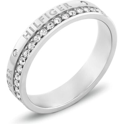 Tommy Hilfiger Ring, Mini Crystals Steel Ring 2780910, (14, Stahl) Tommy Hilfiger Ring, Mini Crystals Steel Ring 2780910, (14, Stahl)