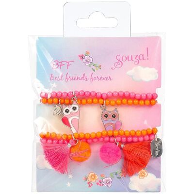 Souza, Armschmuck, Geschenkset BFF Phine, pink, 4 Armbänder Souza, Armschmuck, Geschenkset BFF Phine, pink, 4 Armbänder