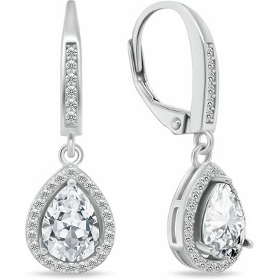 Brilio, Ohrringe, Silver - Sparkling silver earrings with clear zircons EA1192W, (Silber) Brilio, Ohrringe, Silver - Sparkling silver earrings with clear zircons EA1192W, (Silber)