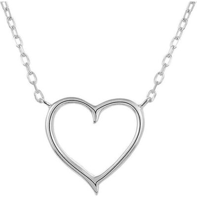 Beneto, Halsschmuck, Silver necklace with heart AGS288 / 47, (Silber) Beneto, Halsschmuck, Silver necklace with heart AGS288 / 47, (Silber)