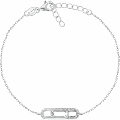 Brilio, Armschmuck, Silver - Modern silver bracelet with zircons BRC240W Brilio, Armschmuck, Silver - Modern silver bracelet with zircons BRC240W