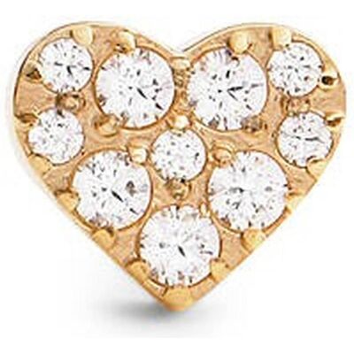 Daniel Wellington, Ohrringe, - Gold-plated single earring Heart with crystals DW00400868, (Metall) Daniel Wellington, Ohrringe, - Gold-plated single earring Heart with crystals DW00400868, (Metall)