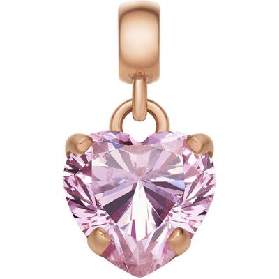 Daniel Wellington, Kettenanhänger, - Gold-plated pendant with pink heart Charms DW00400425, (Vergoldetes Metall) Daniel Wellington, Kettenanhänger, - Gold-plated pendant with pink heart Charms DW00400425, (Vergoldetes Metall)