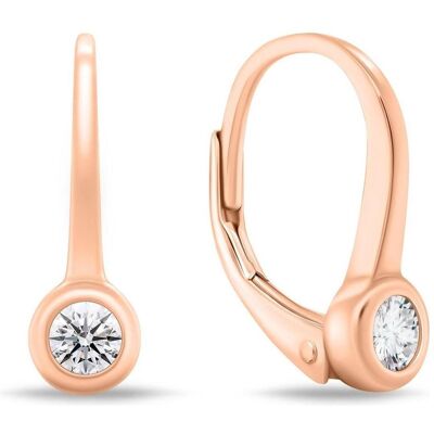 Brilio, Ohrringe, Silver - Glittering bronze earrings with zircons LME276R Brilio, Ohrringe, Silver - Glittering bronze earrings with zircons LME276R