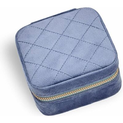 Cimi, Uhrenbox + Schmuckaufbewahrung, Gillian Jones - Jewelry box - Blue velour, Blau Cimi, Uhrenbox + Schmuckaufbewahrung, Gillian Jones - Jewelry box - Blue velour, Blau