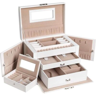 Songmics, Uhrenbox + Schmuckaufbewahrung, Belle, Weiss Songmics, Uhrenbox + Schmuckaufbewahrung, Belle, Weiss