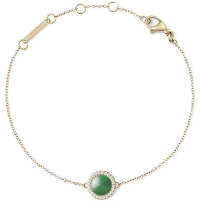 Daniel Wellington, Armschmuck, Gold-Plated Bracelet With Jadeite And Crystals, (Edelstahl, Jadeit) Daniel Wellington, Armschmuck, Gold-Plated Bracelet With Jadeite And Crystals, (Edelstahl, Jadeit)