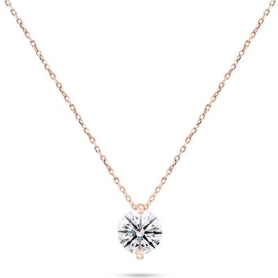 Brilio, Halsschmuck, Silver - Sparkling bronze necklace with zircon NCL68R, (Bronze, Silber) Brilio, Halsschmuck, Silver - Sparkling bronze necklace with zircon NCL68R, (Bronze, Silber)
