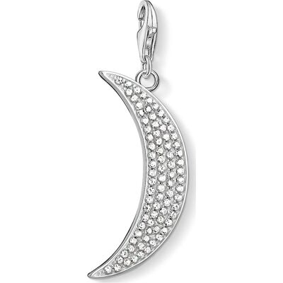 Thomas Sabo, Kettenanhänger, Charm-Anhänger Mond PAVÉ, (Silber) Thomas Sabo, Kettenanhänger, Charm-Anhänger Mond PAVÉ, (Silber)