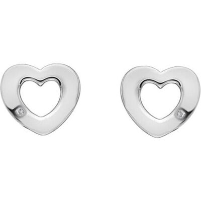 Hot Diamonds, Ohrringe, Diamant Amulett Herz Ohrstecker, (Silber 925) Hot Diamonds, Ohrringe, Diamant Amulett Herz Ohrstecker, (Silber 925)