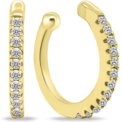 Brilio, Ohrringe, Silver - Trendy gold-plated earrings with clear zircons EA694Y Brilio, Ohrringe, Silver - Trendy gold-plated earrings with clear zircons EA694Y