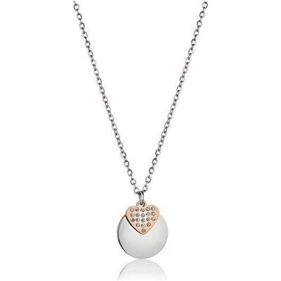 Victoria Walls, Halsschmuck, Romantic steel bicolor necklace with crystals VN1100SR (L), (Kupfer) Victoria Walls, Halsschmuck, Romantic steel bicolor necklace with crystals VN1100SR (L), (Kupfer)