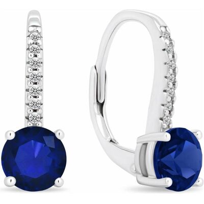 Brilio, Ohrringe, Silver - Sparkling silver earrings withue zircon EA415WB, (Silber) Brilio, Ohrringe, Silver - Sparkling silver earrings withue zircon EA415WB, (Silber)