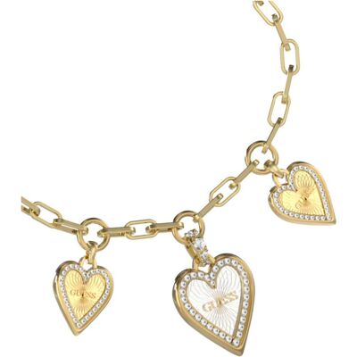 Guess Armschmuck, LOVE ME TENDER Armband, (18.50 cm, Edelstahl, Emaille, Vergoldet) Guess Armschmuck, LOVE ME TENDER Armband, (18.50 cm, Edelstahl, Emaille, Vergoldet)