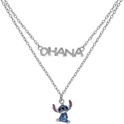 Disney Halsschmuck, Stitch Ohana, (Silber) Disney Halsschmuck, Stitch Ohana, (Silber)