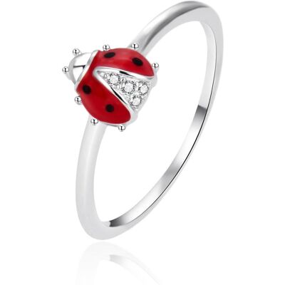 Agato, Ring, - Silver children Ìs ring Ladybug AGT-RD03 - Circuit: 50 mm, (50, 925 Silber) Agato, Ring, - Silver children Ìs ring Ladybug AGT-RD03 - Circuit: 50 mm, (50, 925 Silber)