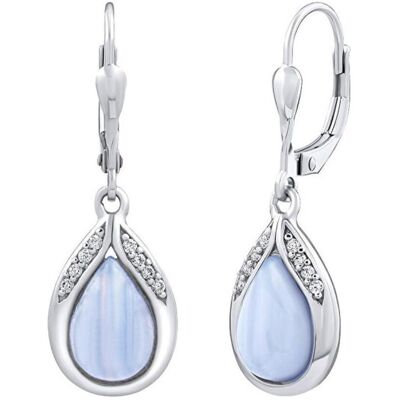 Silvego, Ohrringe, Silver earrings with natural agate jst13327ba, (Silber) Silvego, Ohrringe, Silver earrings with natural agate jst13327ba, (Silber)