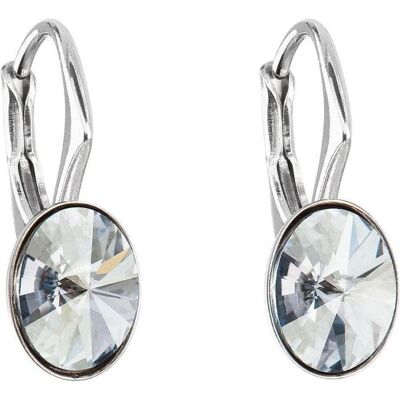 Evolution Group, Ohrringe, - Silver oval earrings with Swarovski crystals 31276.5ue shade, (Silber) Evolution Group, Ohrringe, - Silver oval earrings with Swarovski crystals 31276.5ue shade, (Silber)