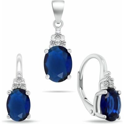Brilio, Schmuck Set, Silver - Silver jewelry set with cubic zirconia SET293WB (earrings. pendant), Silber, (Silber) Brilio, Schmuck Set, Silver - Silver jewelry set with cubic zirconia SET293WB (earrings. pendant), Silber, (Silber)