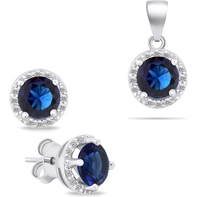 Brilio, Ohrringe, Silver - Sparkling silver jewelry set with zircons SET230WB (earrings. pendant), (Silber) Brilio, Ohrringe, Silver - Sparkling silver jewelry set with zircons SET230WB (earrings. pendant), (Silber)