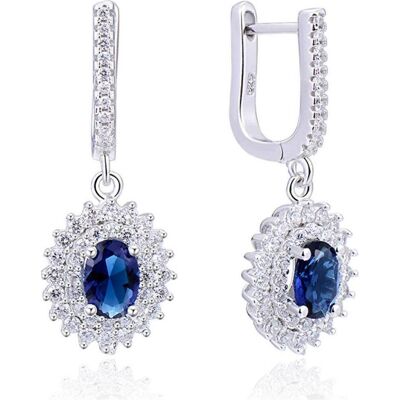Beneto, Ohrringe, Dazzling silver earrings withue zircons AGUC2247 (L) Beneto, Ohrringe, Dazzling silver earrings withue zircons AGUC2247 (L)