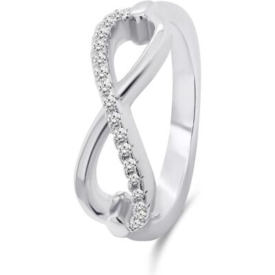 Brilio, Ring, Silver - Modern Silver Infinity Ring RI052W - Circuit: 56 mm, (56, 925 Silber) Brilio, Ring, Silver - Modern Silver Infinity Ring RI052W - Circuit: 56 mm, (56, 925 Silber)