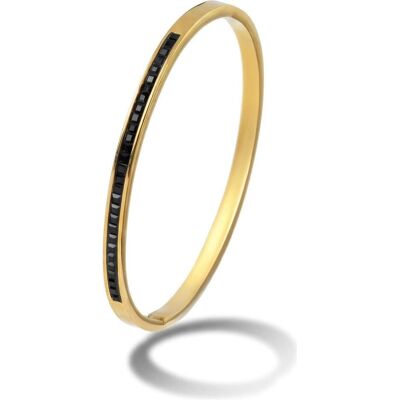 Emily Westwood, Armschmuck, Solides Armband mit schwarzen Kristallen Vera EWB250394G, (Kristalle) Emily Westwood, Armschmuck, Solides Armband mit schwarzen Kristallen Vera EWB250394G, (Kristalle)
