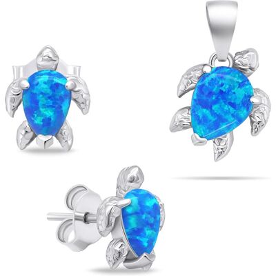 Brilio, Ohrringe, Silver - Playful silver jewelry set with opals Turtle SET235WB (earrings. pendant) Brilio, Ohrringe, Silver - Playful silver jewelry set with opals Turtle SET235WB (earrings. pendant)
