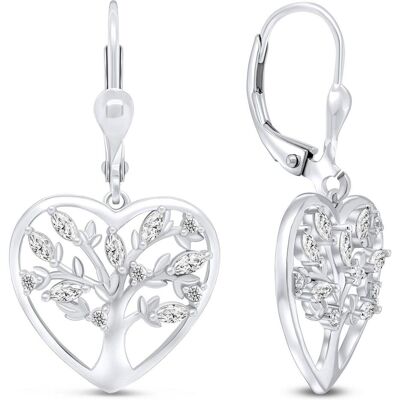Brilio, Ohrringe, Silver - Popular silver earrings Tree of Life EA312W Brilio, Ohrringe, Silver - Popular silver earrings Tree of Life EA312W